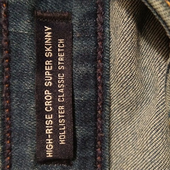 Hollister high rise crop super skinny jeans Sz 5 - Picture 6 of 8